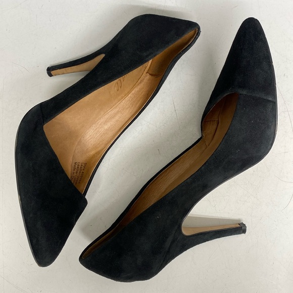 1937 Madewell Black Suede Slip On Heeled Shoes Size 8.5 - Picture 8 of 17